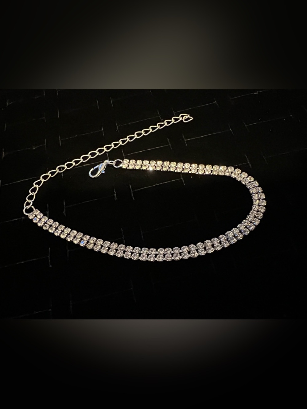 Silver toned CZ  Tennis Bracelet Anklet - Elegant Women's Jewelry